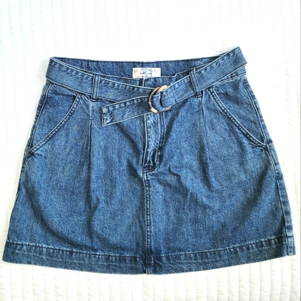 FREE PEOPLE denim mini skirt